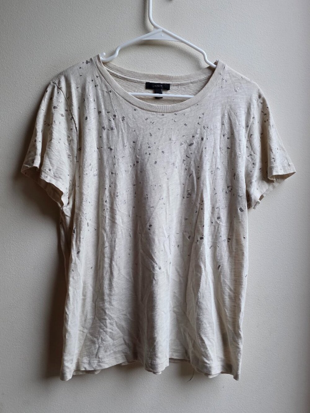 J. Crew Silver Sparke Tissue T-Shirt Size Large